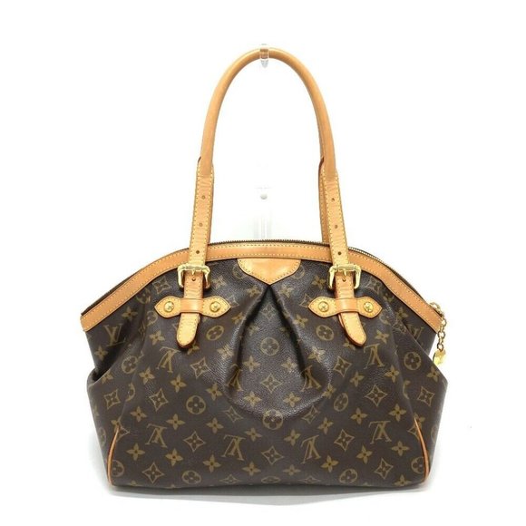 AUTHENTIC LOUIS VUITTON M40144 Monogram TivoliGM Semi-Shoulder Hand Bag Brown - Picture 2 of 6